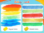 Caliart Watercolor Paint Set, 168 Colors Portable Travel Water Color Palette Kit with Detail Painting Brush, Art Supplies Christmas Gifts for Artists Adults Painters Beginners
