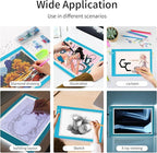 Light Box Drawing Pad, Tracing Board with Type-C Charge Cable and Brightness Adjustable for Artists, AnimationDrawing, Sketching, Animation, X-ray Viewing (A4-P-Blue-New)