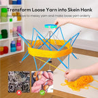 Yarn Swift, Yarn Umbrella Swift for Crocheting, Holder for Skeins Flexible Lightweight Foldable Design, Height & Diameter Adjustable to Suit Space, Ideal Helper for Yarn Knitting Enthusiasts