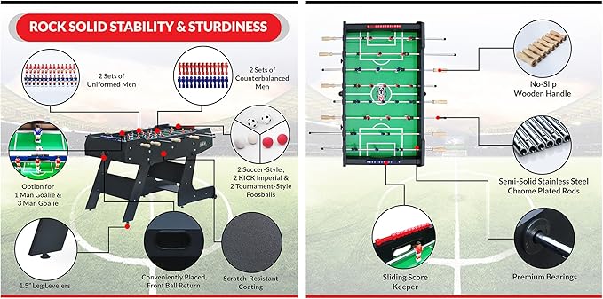 KICK Majesty 55" Folding Foosball Table