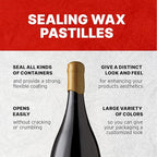 Blended Waxes, Inc. Bottle Sealing Wax Beads, Premium Pastille Wax Seal Beads For Wine, Beer, and Liquor Bottle Closure, Seals Between 25-30 Bottles, 1 lb, Classic Gold