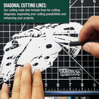 U.S. Art Supply 24" x 36" Self-Healing Cutting Mat 5-Ply - Double-Sided Green/Black Craft Mat, Non-Slip Cutting Mats for Crafts, Sewing, Quilting, Scrapbooking