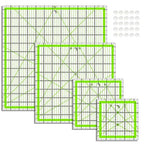 Quilting Rulers, Acrylic Quilt Ruler,4 Square Fabric Cutting Ruler (4.5"X4.5", 6"X6", 9.5"X9.5", 12.5"X12.5"), Quilting Templates with Non Slip Rings.