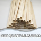 60pcs Dowel Rods 3/8 x 3/8 x 12 inch, Square Wood for Crafts & Model Making (3/8"x12"-60pcs)