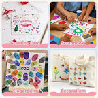HAFFUZI Washable Stamp Pads for Kids, Ink Pads for Rubber Stamps, 8 Color Non-Toxic Craft Ink for Paper Fabric Wood, Journaling Scrapbooking Handprint Art