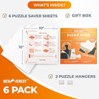 Newverest Gift Bundle of 2: Roll Up Puzzle Mat 1500 pcs & 6-Pack Puzzle Glue Sheets
