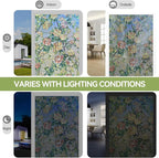 Stained Glass Window Film, 3D Decorative Window Privacy Film for Bathroom,Front Door,Home, Sun Blocking Heat Control,Static Cling, The Beast's Rose 17.3inch x 47.2inch