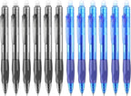 Aozora Erasable Pens Click Fine Point 0.7 mm Retractable Erasable Gel Pens for Completing Sudoku and Crossword Puzzles 12 Pack (Black＆Blue)