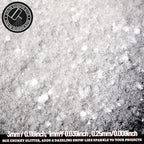 LEOBRO White Glitter, 160g/5.64oz Clear White Chunky Glitter for Crafts, Resin, Body Nail, DIY Decorations