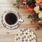 CHGCRAFT Honeycomb Pattern Polymer Clay Texture Sheet Flowers and Hexagonal Silicone Texture Mat for Polymer Clay Making Earrings Jewelry DIY Crafts 5.5 × 5.5 Inch