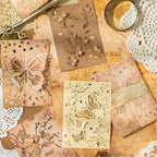 Vintage Butterfly-Themed Scrapbook Paper Set, 144 PCS Including Hollow-Out and Decorative Paper for Junk Journaling, Scrapbooking, DIY Crafts, and Art Supplies