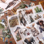 Egypt Travel Scrapbook Stickers 20 Sheets 240 Pre-Cut Washi Stickers PET Transparent Desert Book Sticker for journaling Decorative or DIY Paper Crafts Arts and Crafting Projects