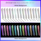 Matio Interference Mica Powder, 1.06oz/ 30g Sunset Aurora Chrome Powder, Pearlescent Effect Color Shift Pigment for Epoxy Resin, Makeup Shimmer, Nail Polish,Soap Dye,Candle Making,Paint,Slime