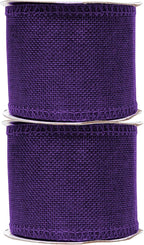 Mandala Crafts Purple Burlap Ribbon 3 Inches Wide Jute Ribbons for Crafts - 20 Yds Roll Rustic Burlap Wrap Trim Ribbons for Wreaths Bows Wedding Party Decoration