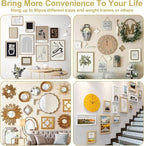 90PCS Picture Hanging Nails, 3 Sizes Wall Decorative Nails for Hanging Pictures Frame Kit Hanging Hardware Tool Hangers for Claw Drywall Nails (Small Medium Large Nails)
