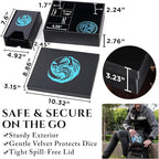 Soar Forge Dice Tray and Dice Tower for DND and RPG - All-in-One Game Roamer Tray & Large Tower for Random Rolls - Stores Your Sets, Mini's and More Compatible with D&D (Blue Dragon)