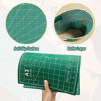 5 PCS Self Healing Cutting Mat 12" x 18": Sewing Rotary Cutting Mat for Crafts and Fabric Sewing Scrapbooking Quilting and Precision Cutting (5, Green)