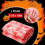 Boao Halloween Cheese cloth 85 x 394 Inch Bloody Cheesecloth Roll for Crafts Large Cotton Muslin Gauze Fabric for Halloween Outdoor & Indoor Spooky Decoration