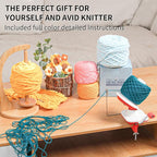 SPEENSUN Yarn Spinner, Yarn Cake Winder, 3.5 OZ Easy-to-Install and Efficiently Yarn Baller with Lower Noise, Yarn Roller for Crochet and Knitting Lover for Yarns Below Size 5