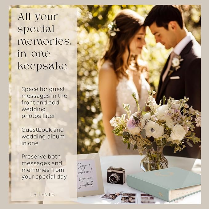 Premium Scrapbook Album – Photo Album with Writing Space – 100 Pages for Multiple Sizes 4x6, 5x7, 6x8, 8x10 – Holds 500 Photos – Wedding, Baby, Travel & Family Memories