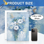 ESRICH Canvas Boards for Painting, 2 Pack Canvas for Painting 11x14 Cotton Primed Acid Free Blank Canvas Panels for Oil Paint, Watercolor, Acrylic Paint, Gouache and Tempera.