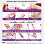 Gellen Acetone Gel Nail Polish Remover Pads: 400 Pack Professional Nail Polish Remover Pads, Individually Wrapped Travel Bulk Set to Remove Gel Fingernail Polish for Home & Salon Supplies