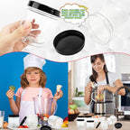 30 Pack 12oz Clear Plastic Jars with Black Lids Plastic Empty Storage Containers Refillable Round Clear Cosmetics Containers Clear Jars for Candy Kitchen Food Storage DIY Crafts Making