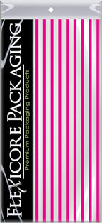 Flexicore Packaging Hot Pink Pin Stripe Print Gift Wrap Tissue Paper Size: 15 Inch X 20 Inch | Count: 10 Sheets | Color: Hot Pink Pin Stripe