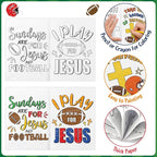 JAPBOR Football Coloring Books for Kids - 24PCS Mini Christian Themed Color Book Bulk Party Favors, Religious Jesus Bible Small Colour Pages for Sunday School Church Classroom Drawing Painting Games