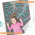20 Pcs Sidewalk Chalks for Kids Non Toxic Jumbo Chalk for Party Gift Outdoor Art Classroom Play Painting (Green)