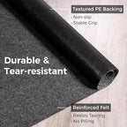 WELKIN Garage Floor Mat (20' x 7'4") – Absorbent Oil Spill Mat with Waterproof Backing – Protects Surfaces & Prevents Stains – Reusable, Washable, Durable, Cut-to-Fit