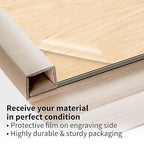 Trotec TroLase | 12"x12"x1/16", 8 Pcs | Maple/Black | 2 Ply | Modified Acrylic | Laser Engraving Double Color Plastic Sheet | Engraving Blanks for Laser, Saw, Guillotine | Made in USA