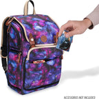ENHANCE Designer Edition TCG Backpack - MTG Deck Bag Card Binder Space, TCG Deck Box Storage, MTG Playmat Holder - Card Storage Compatible with Magic the Gathering, Pokemon, Lorcana (Canvas Galaxy)