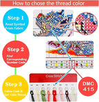 Fanxvivy Stamped Cross Stitch Kits for Adults Beginners Pillow Needlepoint Kit with Embroidery Pattern Needlework Kit Prestamped Stitches Kit 11CT Cross Stitching-Magic Mandala 18x18 inch