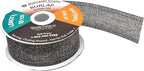 Mandala Crafts Gray Burlap Ribbon 1.5 Inches Wide Jute Ribbons for Crafts - 20 Yds Roll Rustic Burlap Wrap Trim Ribbons for Wreaths Bows Wedding Party Decoration