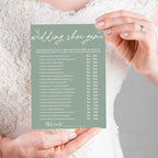 Bridal Shower Games Cards, Wedding Shoe Game, Bridal Shower Games 25 Guests, Engagement Party Wedding Games for Guests, Minimalist Green Wedding Party Supplies - C04