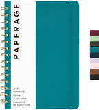 PAPERAGE Graph Paper Spiral Notebook & Journal, (Turquoise), 160 Pages, Medium 5.5 inches x 8 inches - 100 GSM Thick Graphing Paper, Hardcover, Double-Wire Grid Spiral Notebook