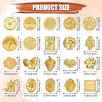Wax Seal Stamp Kit, 21Pcs Draupnir Wax Stamp Seal,Vintage Classic Sealing Wax Stamp Head with Wooden Handle for Party Wedding Invitation Cards Envelopes Gift Wrapping Letter (20 Patterns)