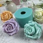 3D Flower Beautiful Bloom Rose Mold for Candle Making Candle Making Mould Soap Making Silicone Fondant Soap 3D Cake Molds Epoxy Resin Wax Cupcake Jelly Candy Chocolate Decoration Baking Tool Moulds