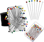 Magnetic Wrist Sewing Pincushion with 100 Pieces 1.5 Inch Ball Head Sewing Pins Set Wrist Magnetic Pin Holder Gift Supplies(Black)
