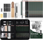 43 Pack Sketch Pencils for Drawing Charcoal Pencil Sketching Set with Sketchbook, Pencils, Charcoal, Graphite and More for Artists, Professionals or Beginners