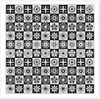CHGCRAFT Lattice Pattern Polymer Clay Texture Sheets Geometric Flowers Silicone Texture Stamp Clay Texture Mat Modeling Pattern Pad Sheets for Jewelry and Earrings Tools, 5.5x5.5 inch