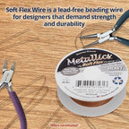 Soft Flex 49 Strand Beading Wire - Heavy 0.24 Diameter - 10 Feet Nylon Design Wire