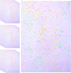 60 Sheets Holographic Laminate Sheets Clear Glitter A4 Size Vinyl Sticker Paper Holographic Overlay Self Adhesive Waterproof Transparent Film, 11.7 x 8.3 Inch (Broken Grass)