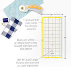 WA Portman Self Healing Cutting Mat & Rotary Cutter Set – 45mm Rotary Cutter for Fabric with 5 Extra Blades with 9x12 Fabric Cutting Mats for Crafts & 6x12 Acrylic Quilting Rulers – 3pc Sewing Kit