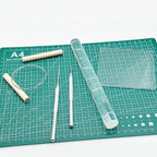 Yayatty Polymer Clay Tools, Acrylic Clay Roller, Acrylic Sheet, Rotary Cutting Mat, Round Polymer Clay Cutters with Clay Slicer Blade for Pottery and Sculpture (13 PCS)