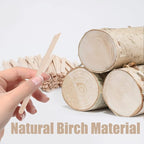 1200Pcs Wooden Wax Sticks Small Waxing Applicator Sticks Wax Spatulas Wood Craft Sticks for Hair Removal and Smooth Skin - Slanted & Round