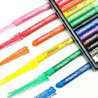 Artecho Oil Pastels Set of 24 Colors, Soft Oil Pastels for Art Painting, Drawing, Blending, Art Supplies for Artists, Beginners, Students, Teachers (10 x 70 mm)