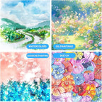 ESRICH Canvas Boards for Painting 12 Pack Canvas for Painting 4x4, 6x6, 8x8 Blank Canvases for Painting-Cotton Primed Painting Canvas Panels for Acrylic, Oil, Gouache & Tempera.