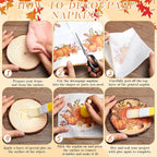 Crtiin 20 Pack Fall Decoupage Napkins Autumn Napkins Floral Pumpkin Maple Leaf Decorative Paper for Thanksgiving Harvest Birthday Party Beautiful Gorgeous, 20 Styles Each 6.5 Inches